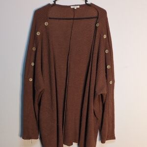 Maurices Desert Brown Waffle Thermal Sweater, Size 4